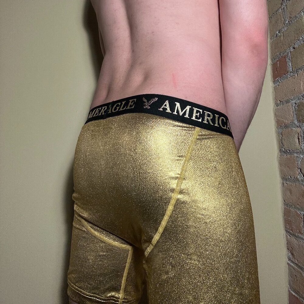 American Eagle Men's Metallic Gold 6" Boxer Brief (Medium) - Picture 4 of 8